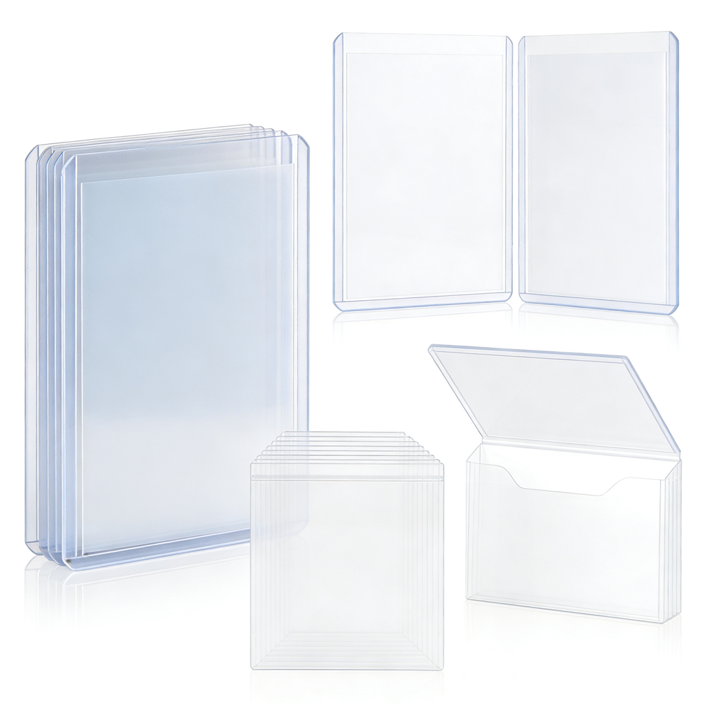 playtoyibox.com Адказ Gemini200 Pack Card Sleeves Hard Plastic, 3"X4" Baseball Cards Protectors Plastic, Premium Card Holder for Trading Sports Baseball Football Game Cards (100 Rigid + 100 Clear
