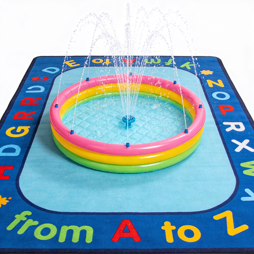 playtoyibox.com 3-in-1 Splash Pad, Sprinkler for Kids & Baby Pool for Learning – Toddler Sprinkler Pool, 60’’ Outside Water Toys – “from A to Z” Outdoor Play Mat for Babies & Toddlers